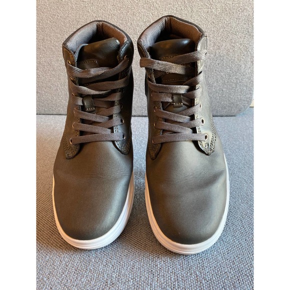 Perry Ellis Mens high top sneakers, size 8, gray/black, Santa Cruze, like new - Picture 1 of 10